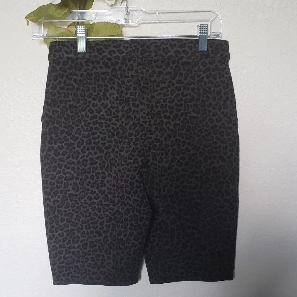 Blanknyc Ponte Zip Leopard Bike Short NWT